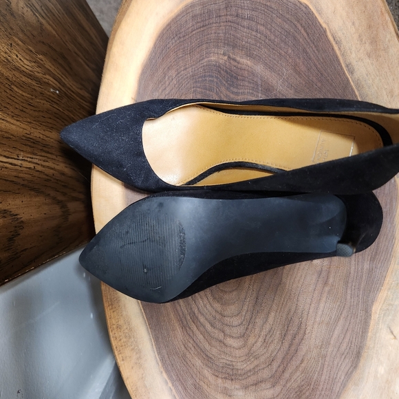 14th & Union Elegant Black Suede High Heels - Size 6 - Picture 7 of 8